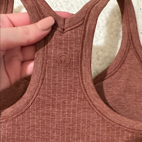 Women's Ribbed Tank Top - Rust - Picture 3 of 4